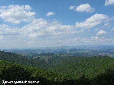 Panorama depuis le sommet de l'Aigoual.